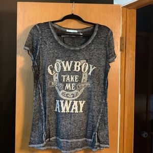 NWOT - cowboy take me away tshirt